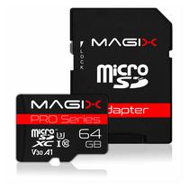 Cartao Microsd 64GB Magix Pro Series CLASS10 / V30 / 100MB/s com Adaptador