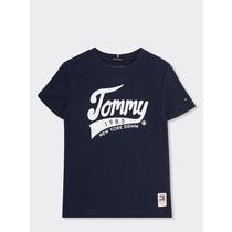 Camiseta Tommy Hilfiger Infantil Masculino M/C KB0KB05497-CBK-03 12 Black Iris