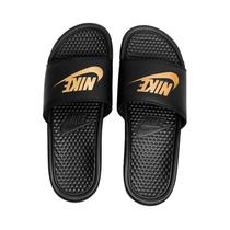 Chinelo Nike Masculino Benassi Jdi Preto/Dourado
