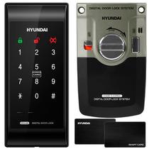 Fechadura Eletronica para Porta Hyundai HYU-420 - Preta/Cinza