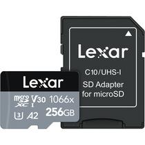 Cartão de Memória Micro SD Lexar Professional 1066X 160-120 MB/s C10 U3 256 GB (LMS1066256G-Bnanu)