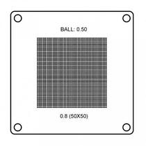 Bga Stencil Universal 50X50 0.8 B-0.50