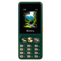 Celular Blulory A10 3 Sim Card / 2500MAH / FM / Bluetooth / Jogos / Tela 1.77 Pulegadas com Lanterna Inclusa - Verde