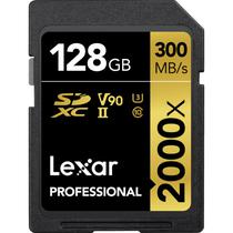Memoria SD Lexar Professional 2000X Serie Gold 300-260 MB/s C10 U3 V90 128 GB (LSD2000128G-Bnnnu)