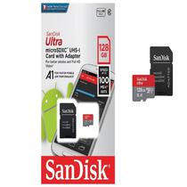 Cartao de Memoria Micro SD Sandisk Ultra 100 MB/s C10 128 GB (SDSQUNR-128G-GN3MA)