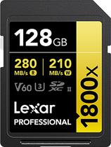 Cartão de Memória SD Lexar Professional Gold 1800X SDXC Uhs-II 128GB