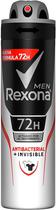Desodorante Rexona Men Antibacterial + Invisible 72HS - 150ML