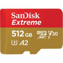 Memoria Micro SD Sandisk Extreme 190-130 MB/s U3 512 GB com Adaptador (SDSQXAV-512G-GN6MA)