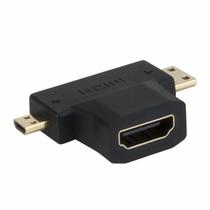 Adaptador Conversor HDMI Femea / Mini HDMI / Micro HDMI Macho
