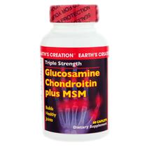 Earth's Creation Glucosamine Chondroitin MSN com 60 Comprimidos