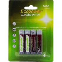 Pilha Ecopower AAA EP-LR03 4 Pilhas Alcalina .