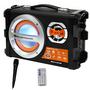 Caixa Karaoke Megastar HY-K55BTN de 6" 1.500 Watts P.M.P.O com Bluetooth/USB/FM - Preta/Laranja