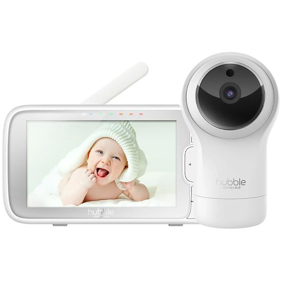 Hubble Connected Nursery View Premium - Vigilabebés Con 2 Cámaras Y Pantalla De 5"