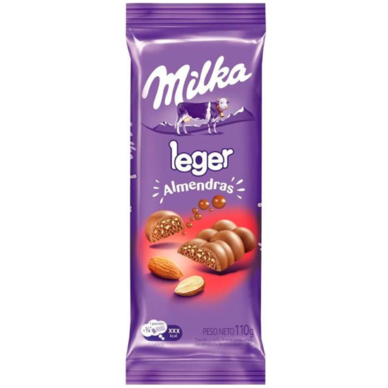 Milka Chocolate 110GR Leger Almendras