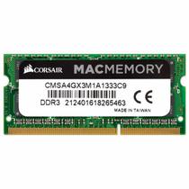 Memória Corsair MacMemory DDR3 4GB 1333MHz MacBook CMSA4GX3M1A1333C9 foto principal
