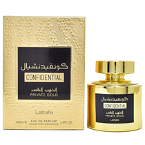 Perfume Lattafa Confidential Private Gold Eau de Parfum Unissex 100ML foto principal