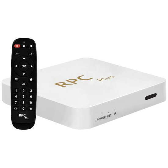 TV Box RPC Plus 8K - 16/128GB - Ultra HD - Branco - F.T.A