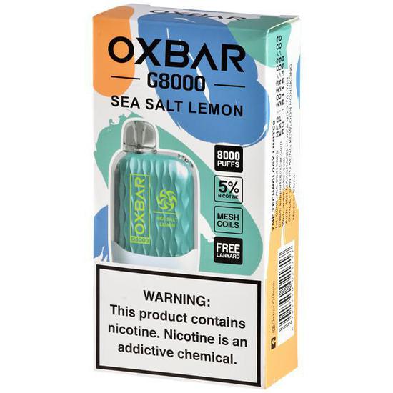 Vaper Descartável Oxbar G8000 Sea Salt Lemon 8000 Puffs no Paraguai
