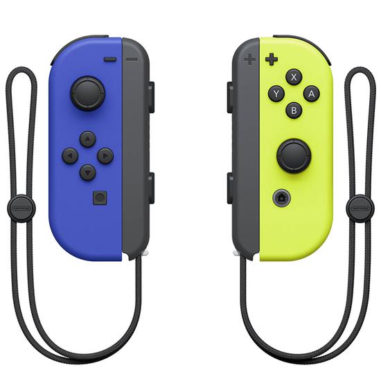 Controle Nintendo Switch Joy-Con L/R com Correia - Azul/Amarelo Neon