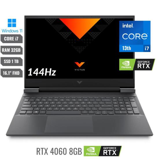 Notebook Gamer HP 16-R0073CL Intel i7-13700HX 32GB / 1TB SSD / RTX4060 8GB/ 16.1" FHD/ W11