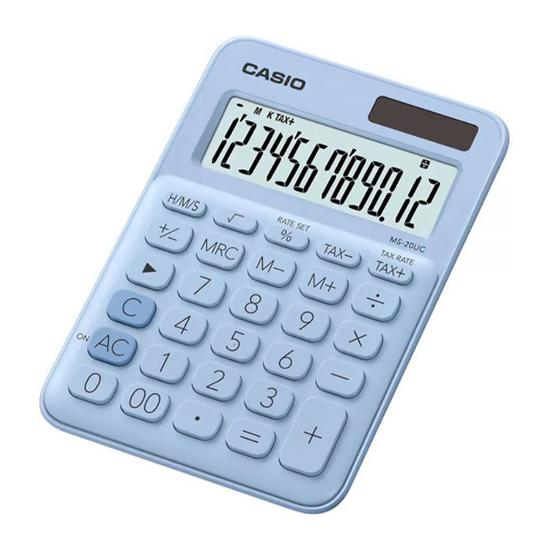 Calculadora Compacta Casio MS-20UC-LB - Azul Claro