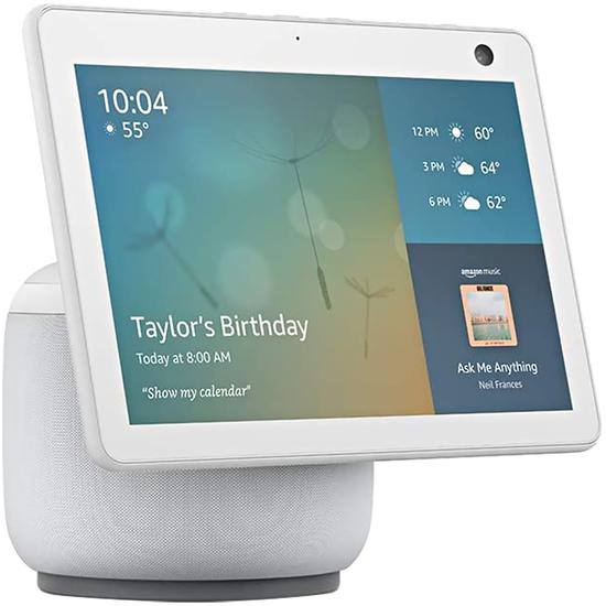 Smart Display Amazon Echo Show 10 (3RA Geracao) de 10.1" com Wi-Fi/Bluetooth/Bivolt - Glacier White (Caixa Feia)