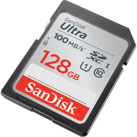 Cartão de Memória SD Sandisk Ultra 100 MB/s C10 128 GB
