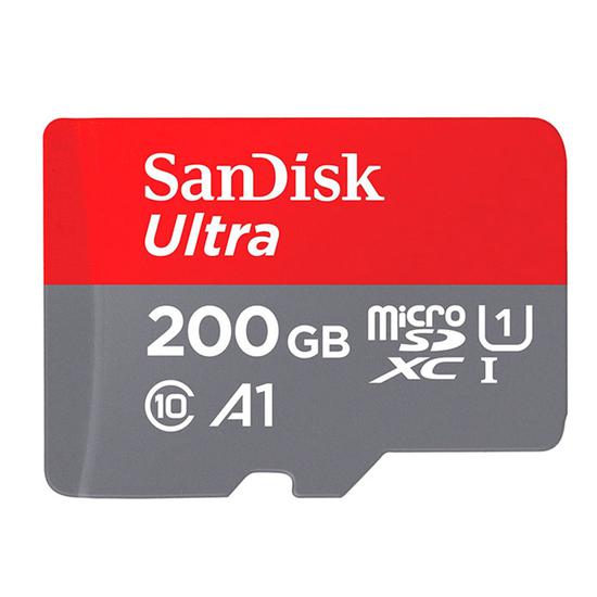 Cartão de Memória Micro SD Sandisk Ultra 100 MB/s A1 C10 200 GB