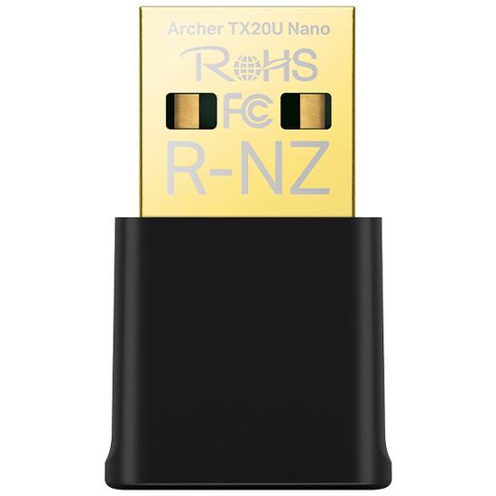 Adaptador USB Wireless TP-Link Archer TX20U Nano AX1800 574 MBPS Em 2.4GHZ + 1201 MBPS Em 5GHZ - Preto