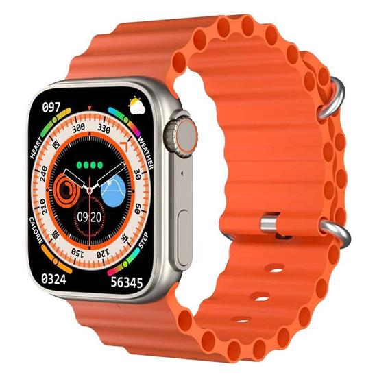 Relogio Smartwatch Blulory Glifo 8 Ultra Max Orange