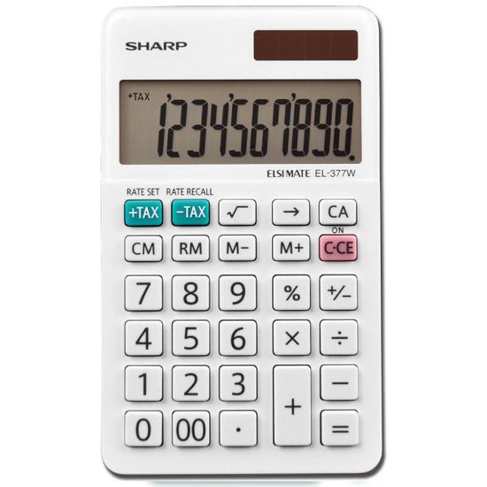 Calculadora Compacta Sharp EL-377WB / 10 Digitos - Branco