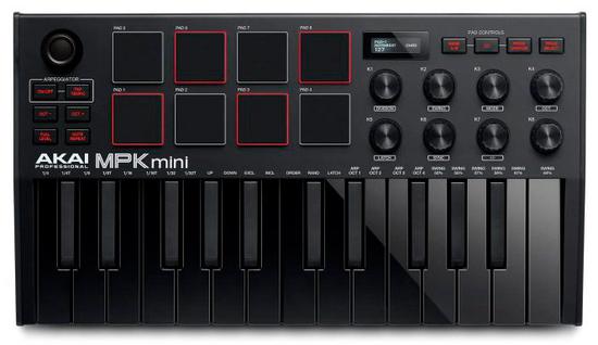 Akai MPK Mini MK3 Black  Controlador Midi com 25 Teclas