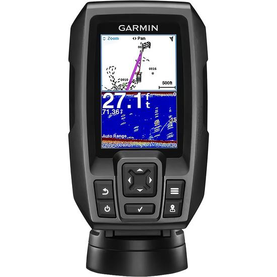 GPS Garmin Striker 4 + Transdutor de Feixe Duplo - Preto (010-01550-01)
