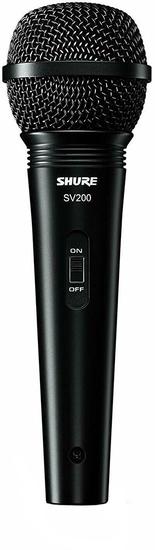 Microfone Shure SV200 com Fio - Preto