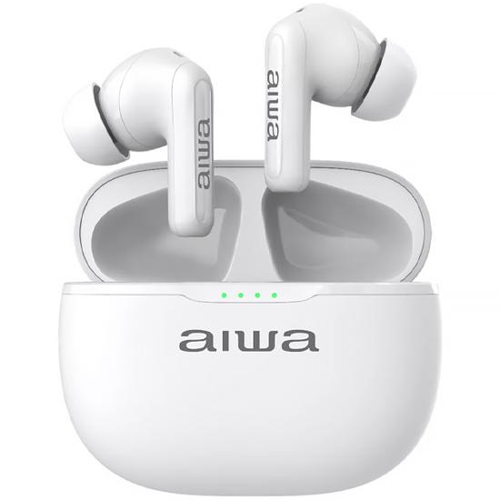 Fone de Ouvido Sem Fio Aiwa AWTWSD4W com Bluetooth e Microfone - Blanco