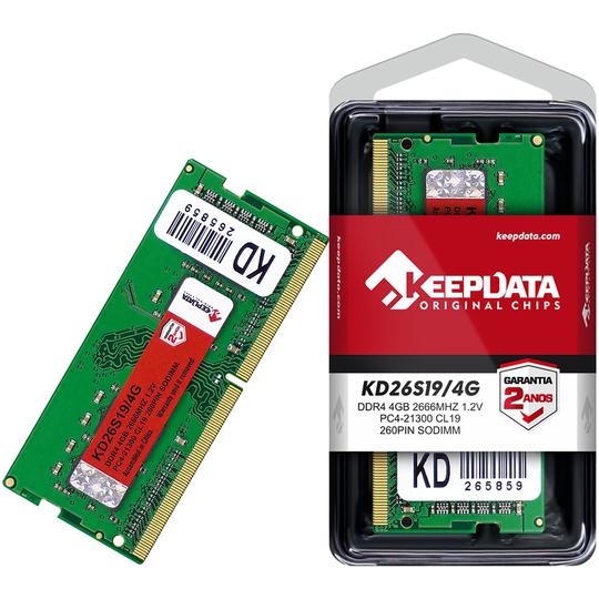 Memoria Ram para Notebook Keepdata de 4GB KD26S19/4G DDR4/2666MHZ - Verde