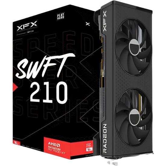 Placa de Vídeo XFX Speedster SWFT 210 AMD Radeon RX 7600 XT 16 GB GDDR6 - Preto