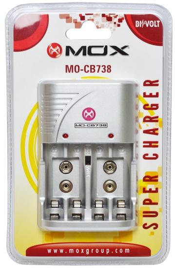Ant_Carregador Mox MO-CB738 para Pilhas Recarregaveis AA/AAA/9V (Bivolt) Blister