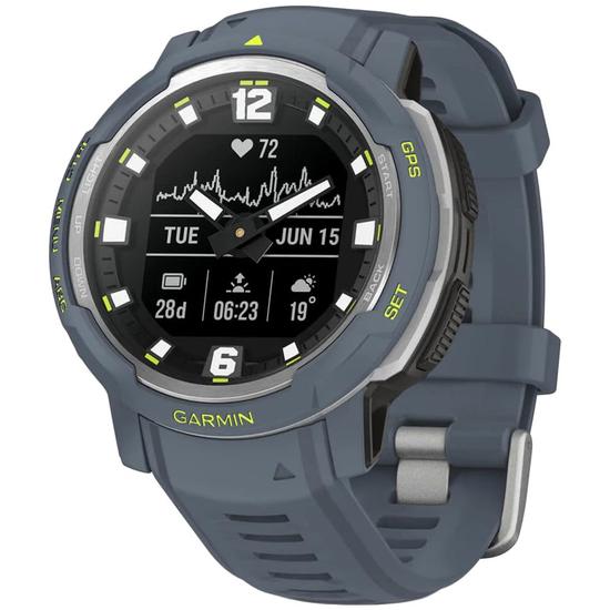 Smartwatch Garmin Instinct Crossover 010-02730-14 com Tela 0.9"/GPS/Bluetooth/10 Atm - Blue Granite