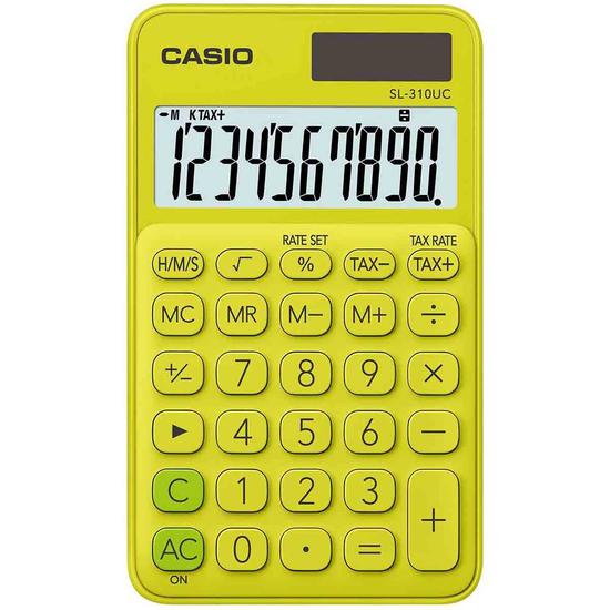 Calculadora Casio SL-310UC-YG-N-DC - 10 Digitos - Amarelo