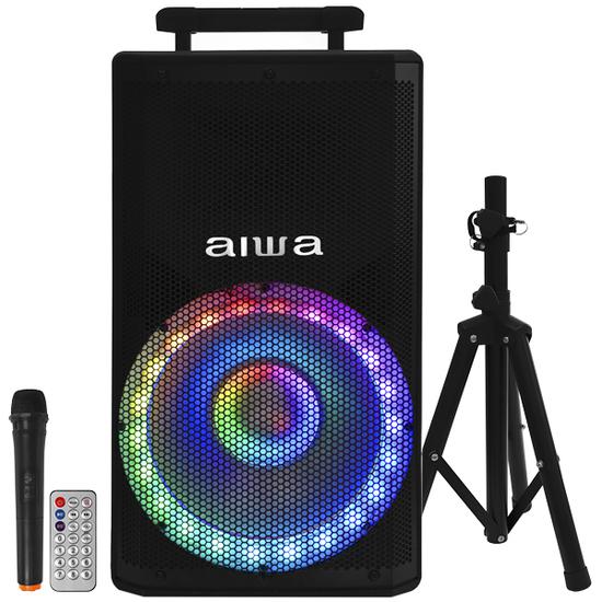 Caixa de Som Aiwa AWTSP15K 15" 1.000 Watts P.M.P.O com Bluetootth e USB Bivolt - Preto