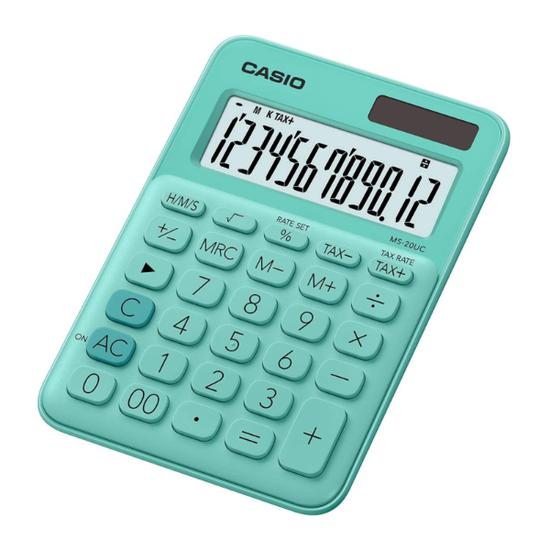 Calculadora Compacta Casio MS-20UC-GN - Verde