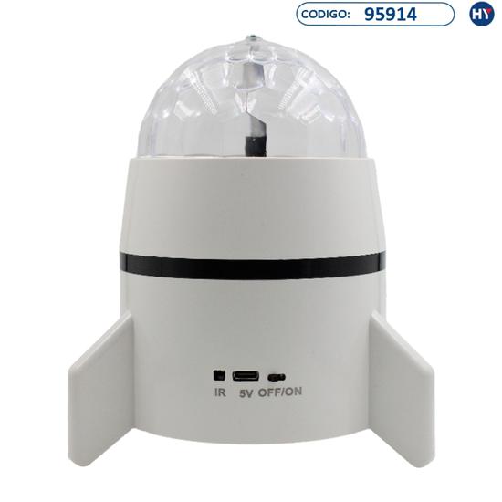 Speaker Projetor Luzes LED SE-114 Foguete - Bluetooth - Controle Remoto - Recarregavel USB