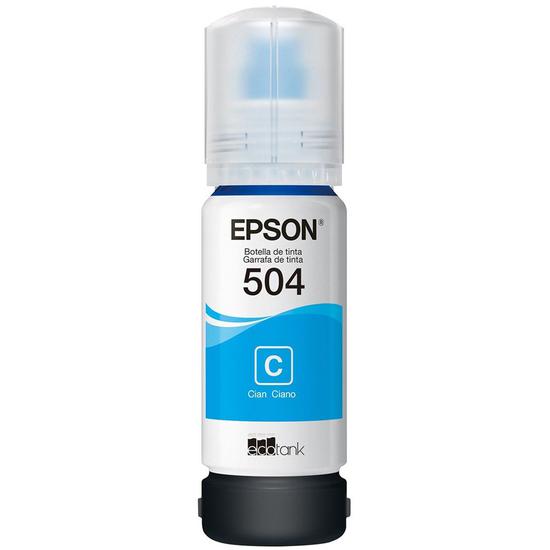 Refil de Tinta Epson T504 220-Al - para Impressora Epson - Ciano - 70ML