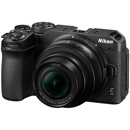 Camera Nikon Z 30 DX 16-50 Kit 20.9MP de 3" Wi-Fi e Bluetooth - Preta
