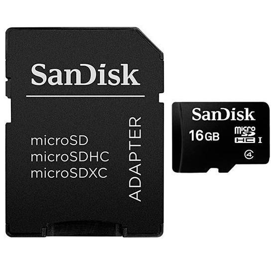 Cartao de Memoria Micro SD de 16GB Sandisk SDSDQM-016G-B35A - Preto