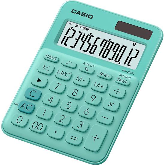 Calculadora Compacta Casio MS-20UC-GN - Verde