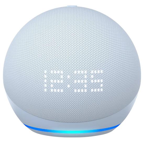Caixa de Som Amazon Echo Dot 5 Geracao / Alexa / Relogio / Bluetooth - Azul