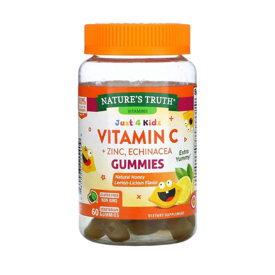 Vitamina Nature's Truth Just 4 Kidz Vitamin C Gummies + Zinc 60 Capsulas