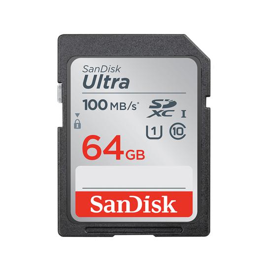 Cartão de Memória SD Sandisk Ultra 100 MB/s C10 64 GB